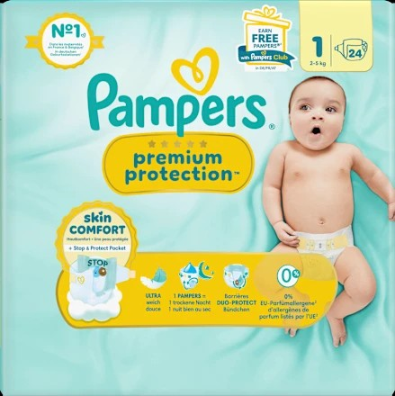 Windeln Premium Protection Gr.1 Newborn (2-5 kg), 24 St Windeln Premium Protection Gr.1 Newborn (2-5 kg), 24 St