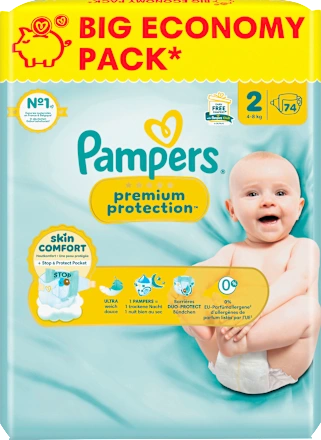 Windeln Premium Protection Gr.2 Mini (4-8 kg), Big Pack, 74 St Windeln Premium Protection Gr.2 Mini (4-8 kg), Big Pack, 74 St